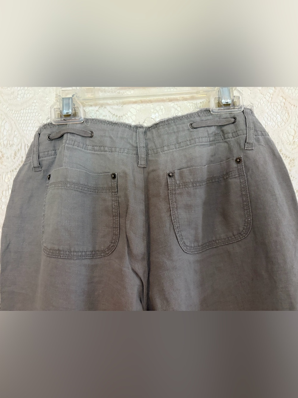 INC International Concepts Pre-loved Women’s Relaxed Drawstring Pants Gray 2P - Picture 5 of 7